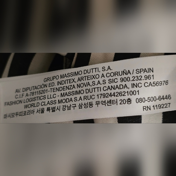 Massimo Dutti Satiny Black and Cream Striped Lounge Jacket/shirt Lg - Picture 11 of 15